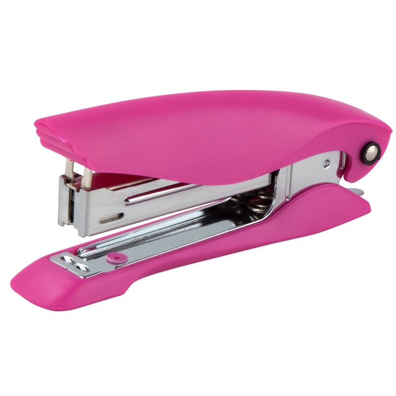 Степлер канцелярський №10 Axent Ultra 4802-10-A, пластиковий, 12 аркушів, рожевий